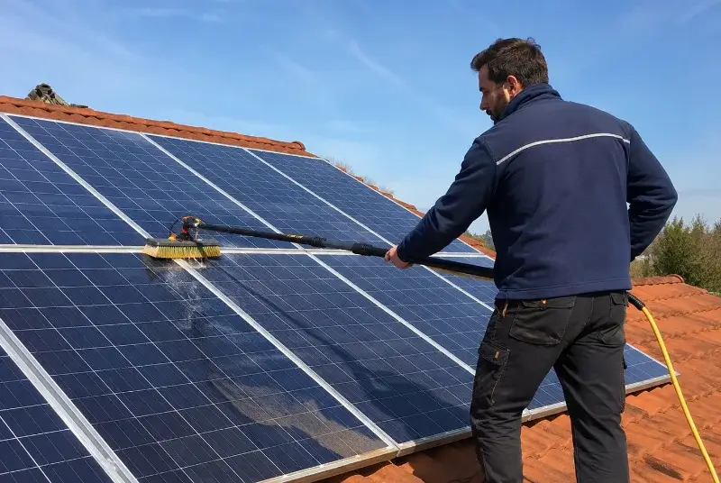 Nettoyage et entretien de panneaux solaires au Chay