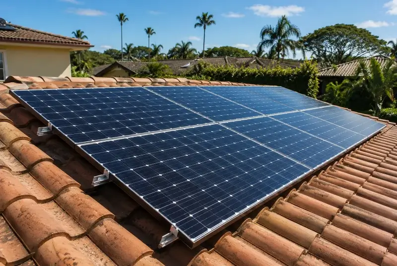 Installation de panneaux solaires au Chay